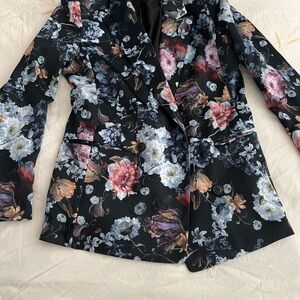 H&M Black Floral Women's Blazer